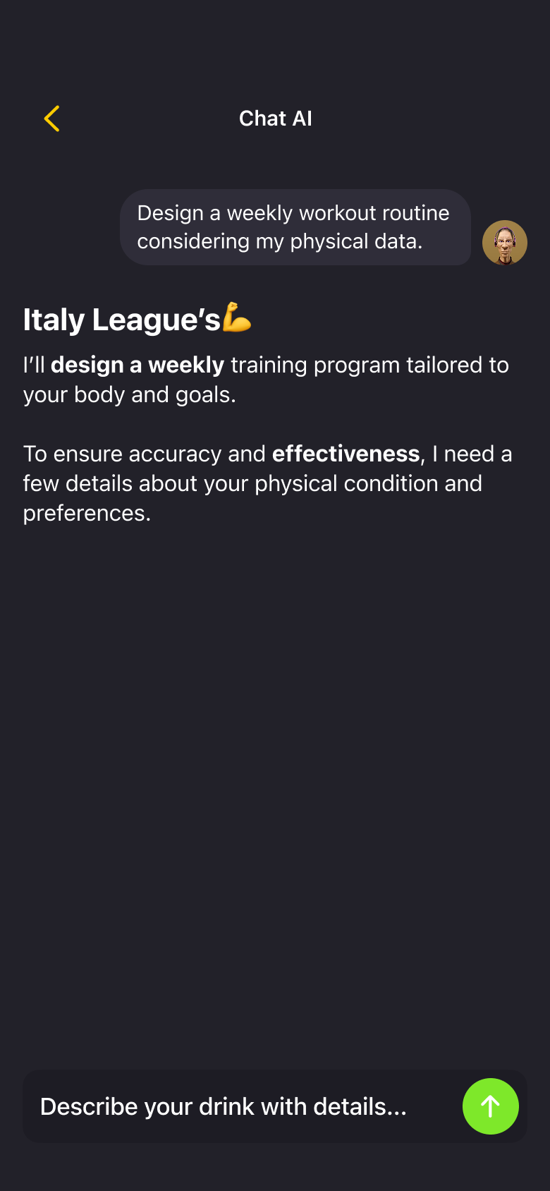 AI coach chat